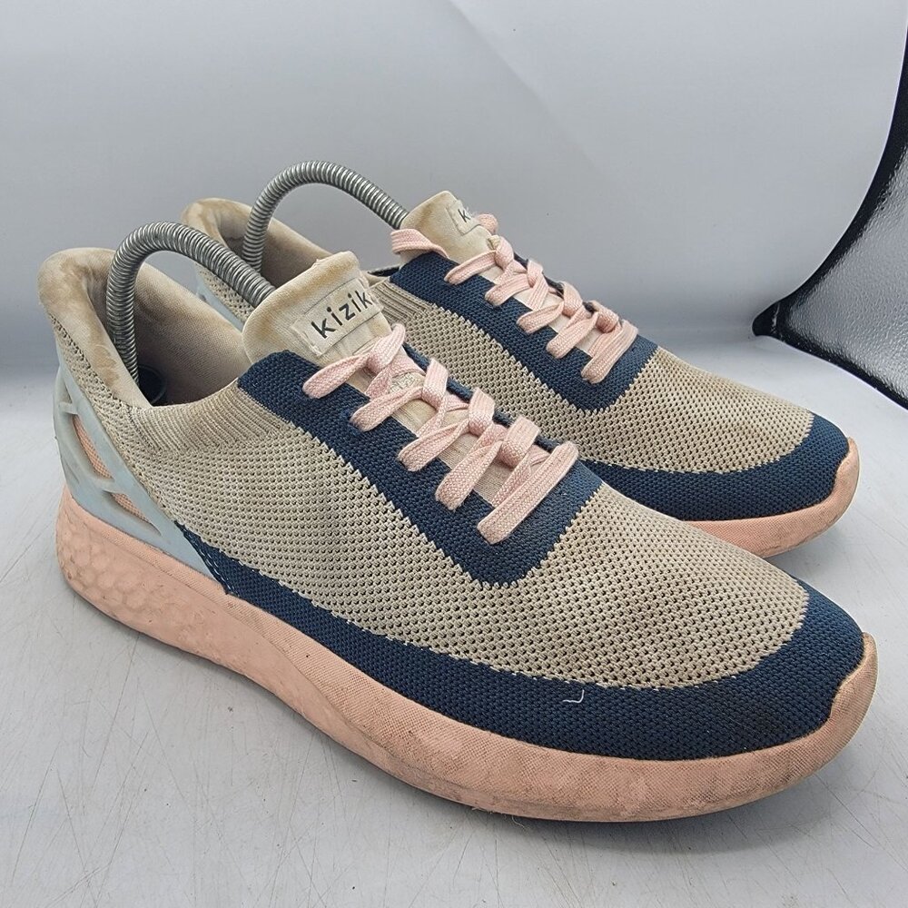 Kizik Athens Bahama Hands Free Womens 9.5 Athletic Shoes Gray Pink Blue Casual